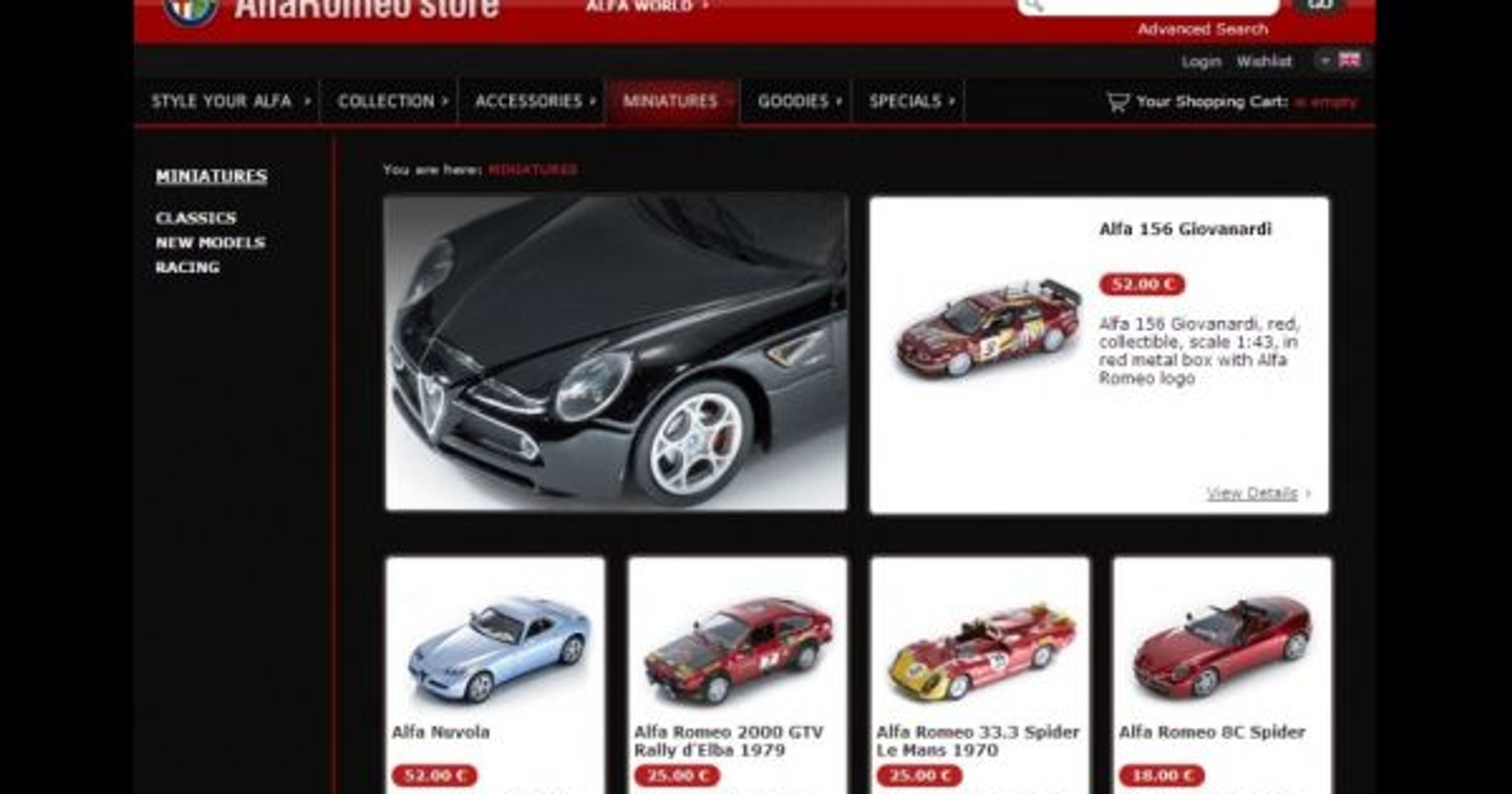 Alfa Romeo - sklep internetowy