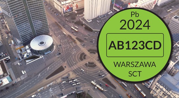 Tak będzie wyglądała nowa nalepka uprawniająca do wjazdu do strefy czystego transportu