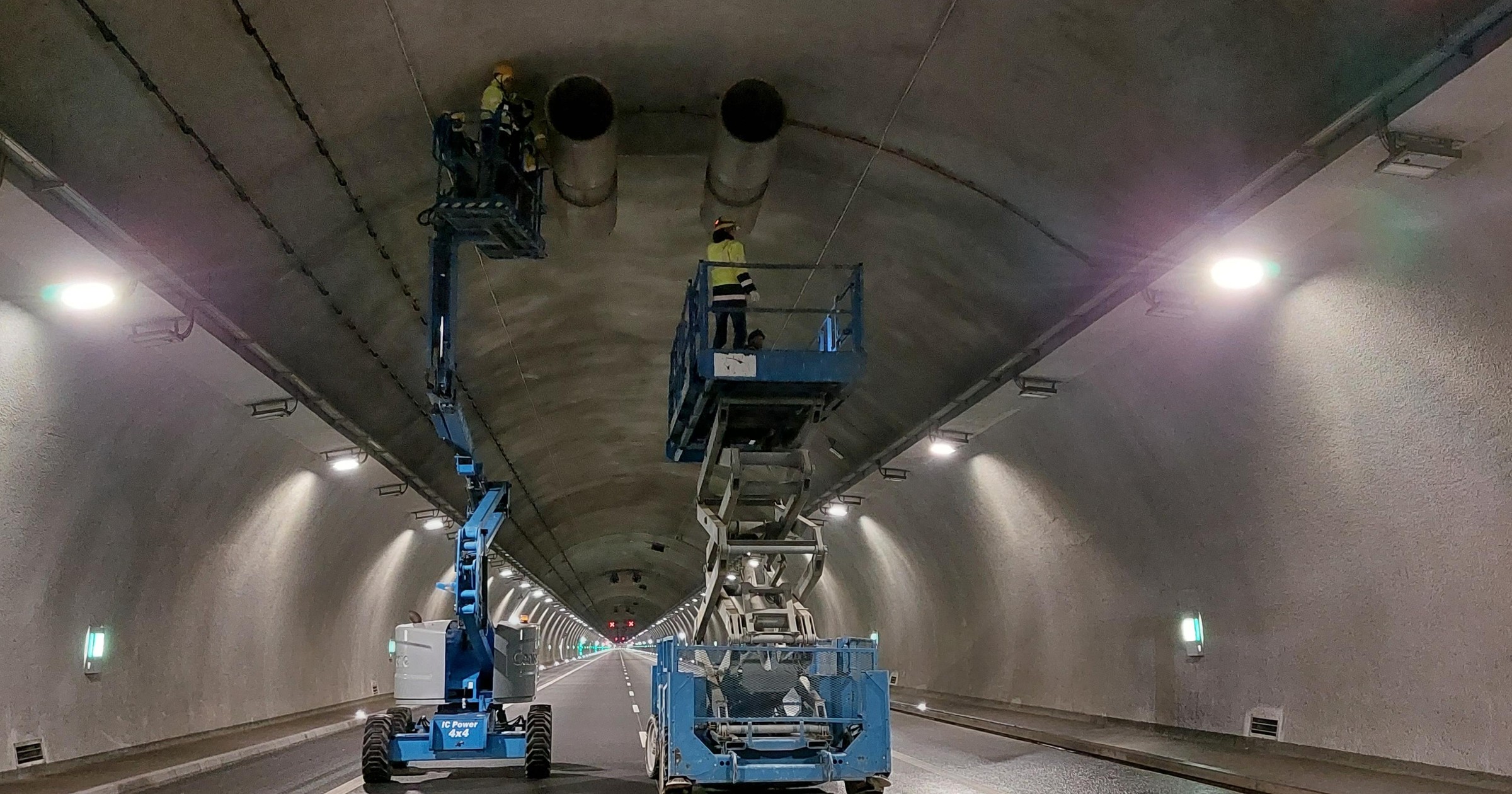 Prace w tunelu na zakopiance w ciągu drogi ekspresowej S7