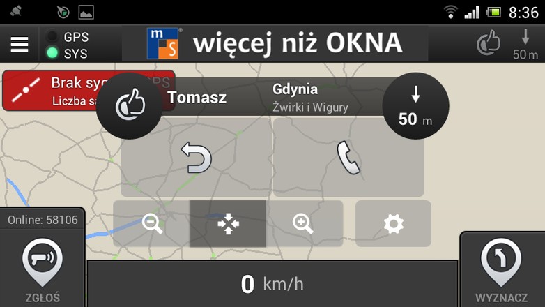 Z autostopowiczem można się skontaktować. Wystarczy zadzwonić.