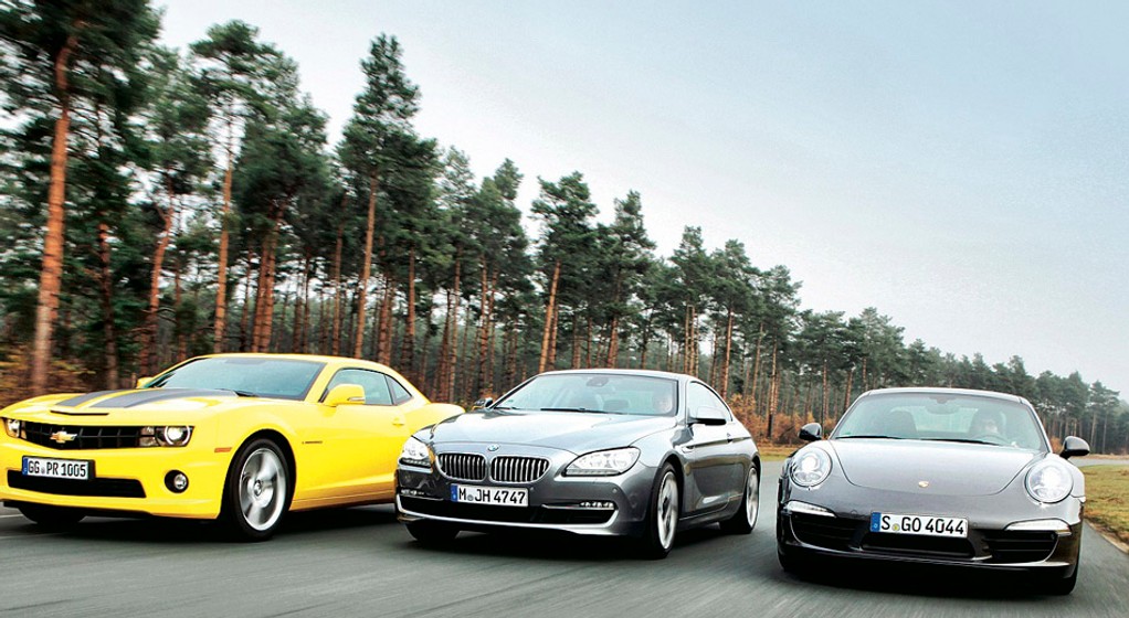 Chevrolet Camaro kontra BMW 650i i Porsche 911 Carrera S: mocne obiekty pożądania