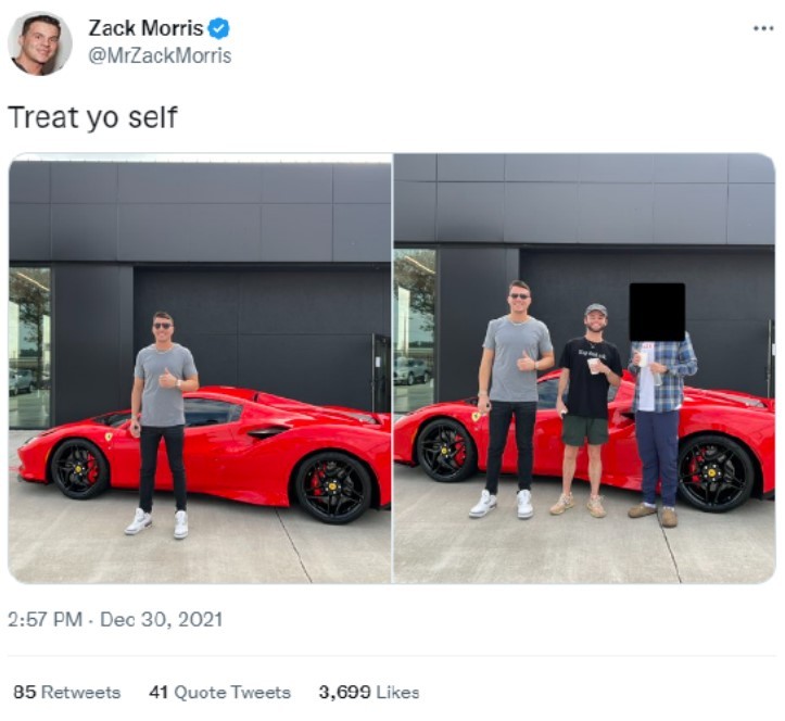 Tweety oszustów, którzy pokazywali się przy drogich samochodach, by uwiarygodnić swoje zyski