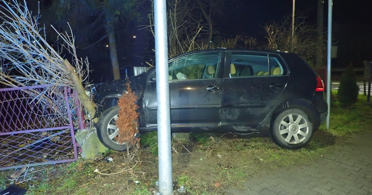Uderzył w ogrodzenie. To nie był alkohol