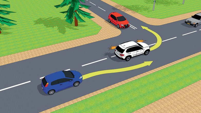 Wyprzedzanie na skrzyżowaniu