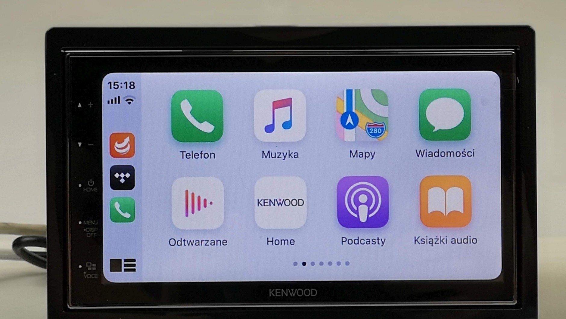 Kenwood DMX7018DABS menu CarPlay