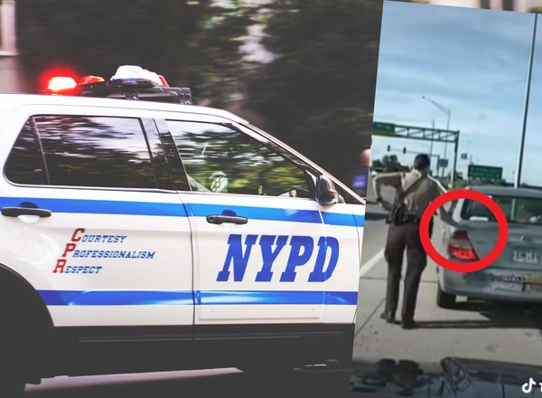 Dlaczego policjant podczas kontroli kładzie rękę na tylną lampę auta?