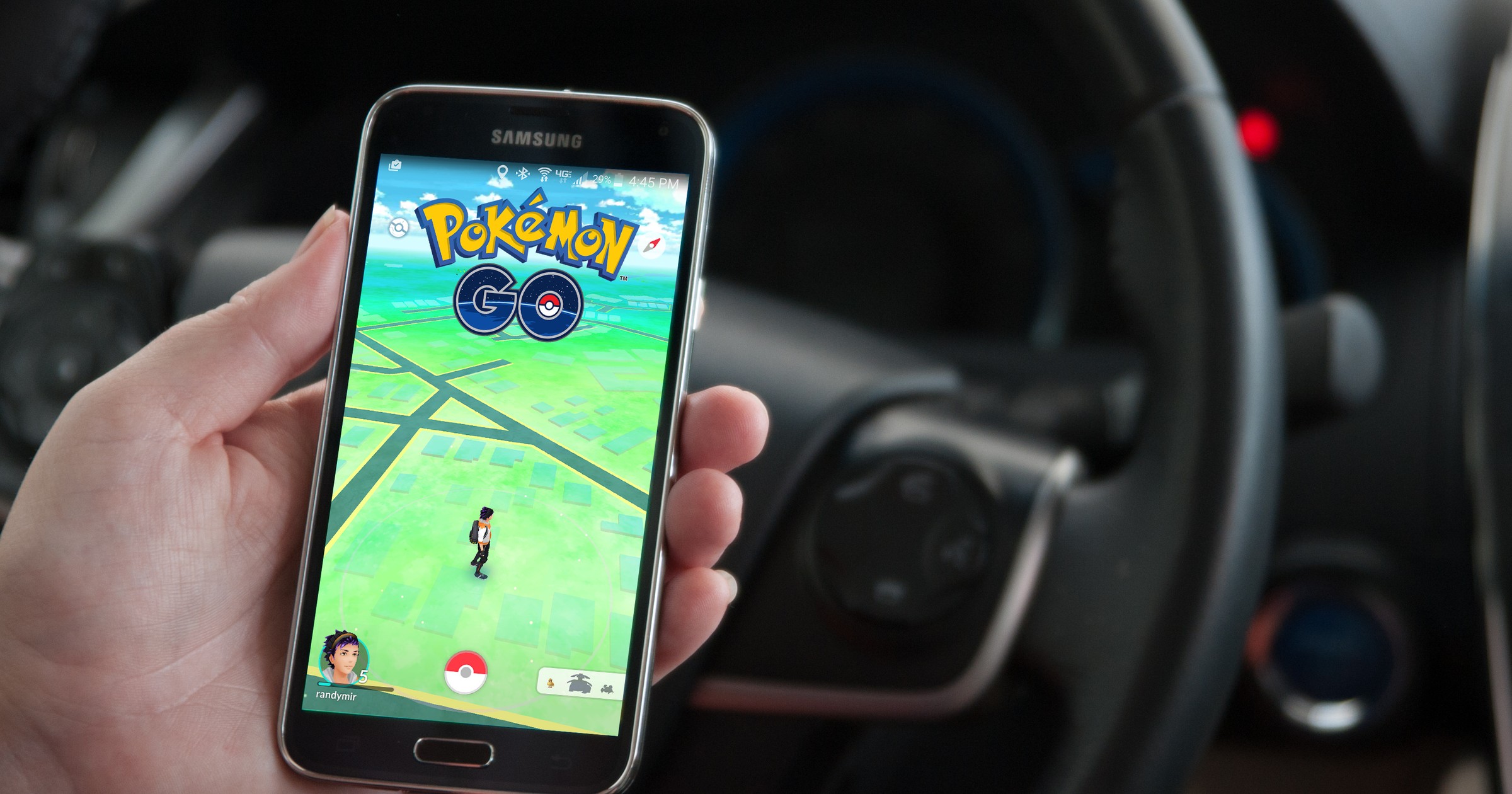 Pokemon Go za kierownicą