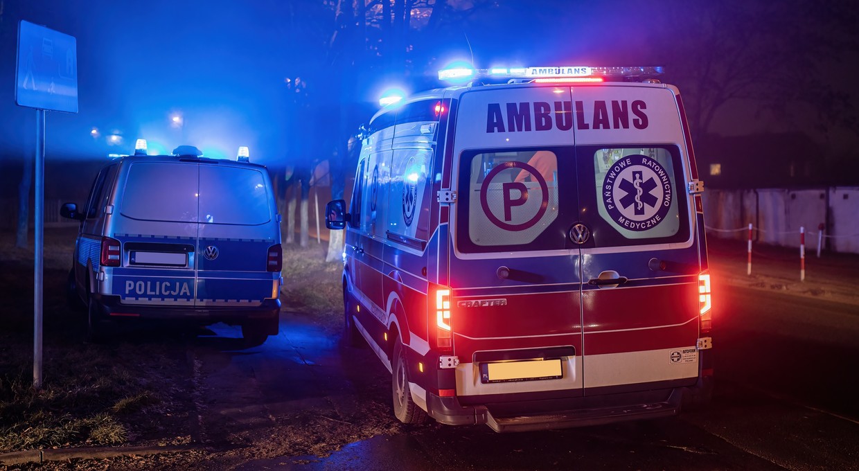 Dramatyczne zderzenie z łosiem. Kierowca nie żyje, komendant jest w szpitalu