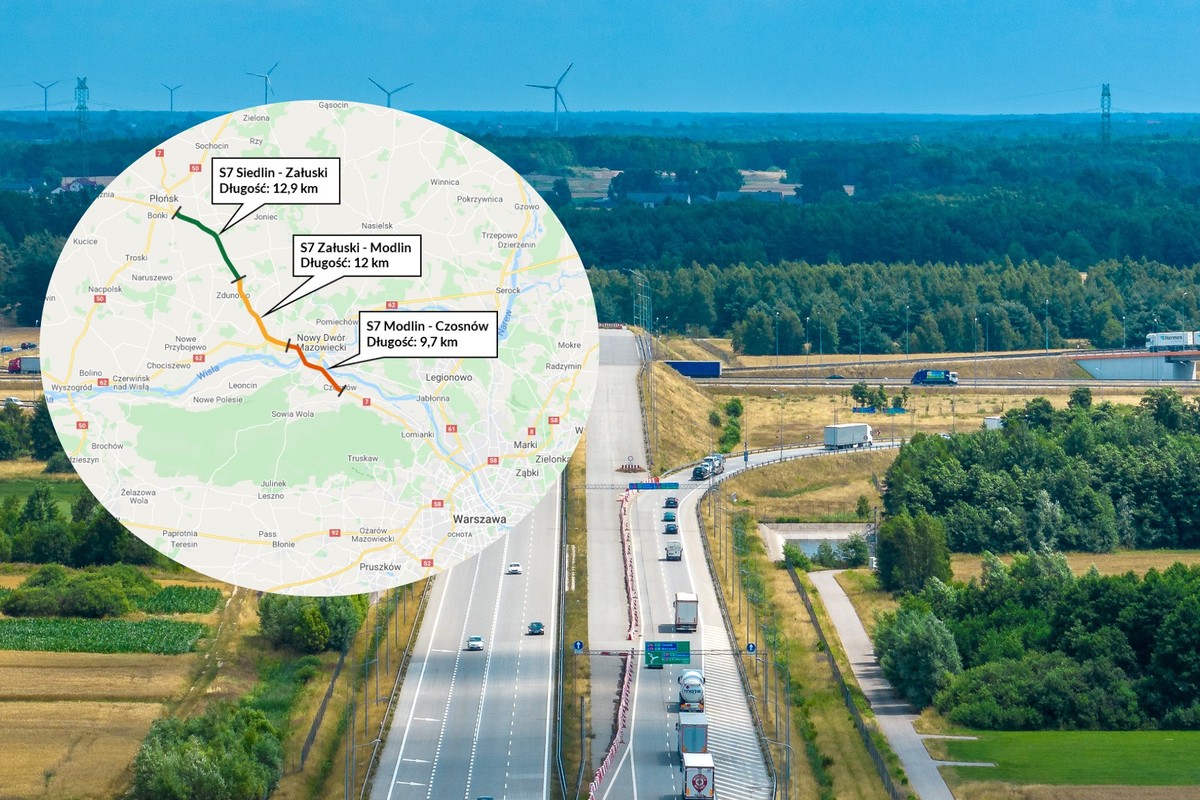 GDDKiA mobilizuje wykonawców S7. Jeden z trzech odcinków gotowy już w 95 proc.