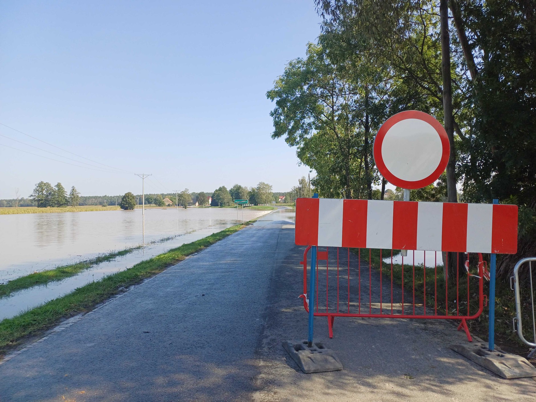 Droga zamknięta z powodu powodzi w 2024 r.