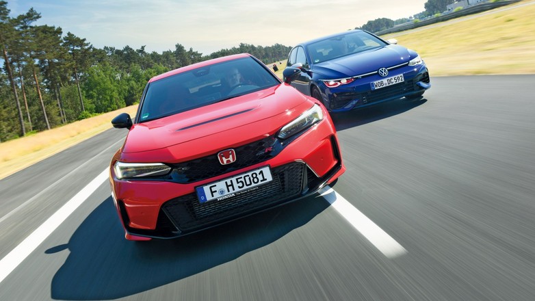 Honda Civic Type R kontra Volkswagen Golf R Performance
