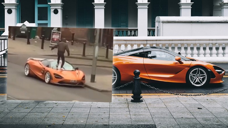 Nagranie z dewastacji McLarena 720S (fot. instagram.com/george_gve)