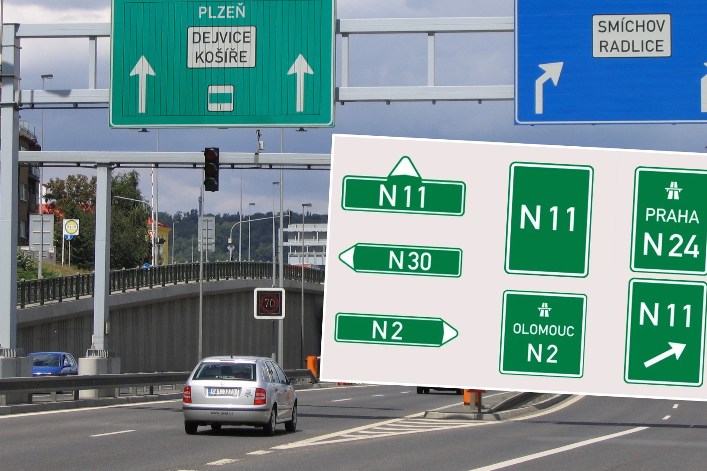 Zielona litera N pojawiła się na czeskich drogach. To informacja o "planie B"