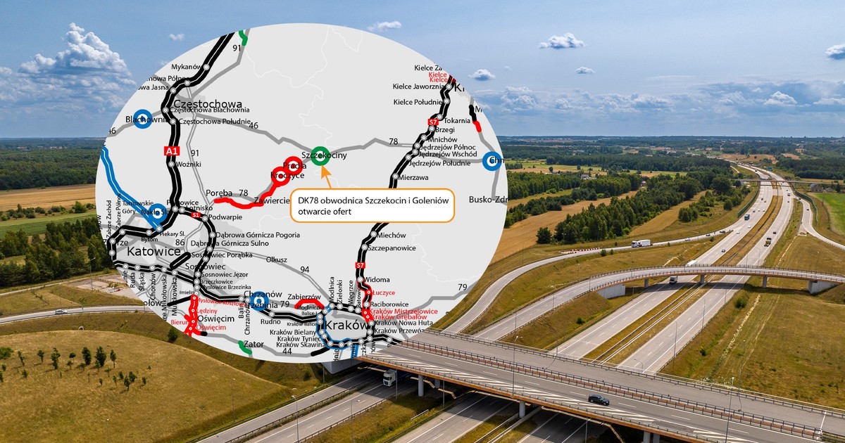 Obwodnica Szekocin i Goleniów - mapa