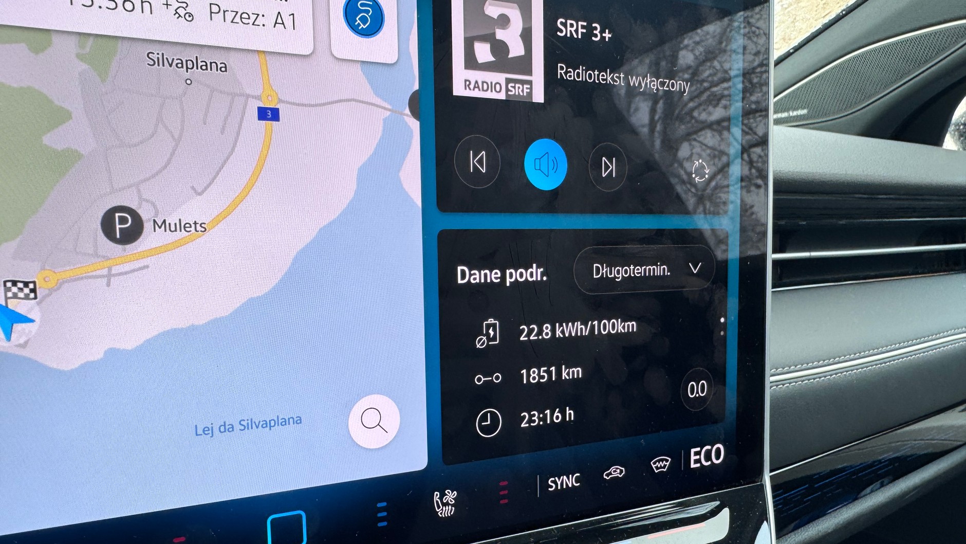 Zużycie energii Volkswagena ID.7 po przejechaniu 1851 km