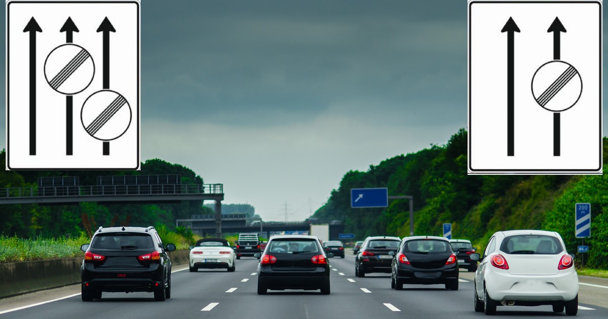 Znaki drogowe na niemieckiej autostradzie