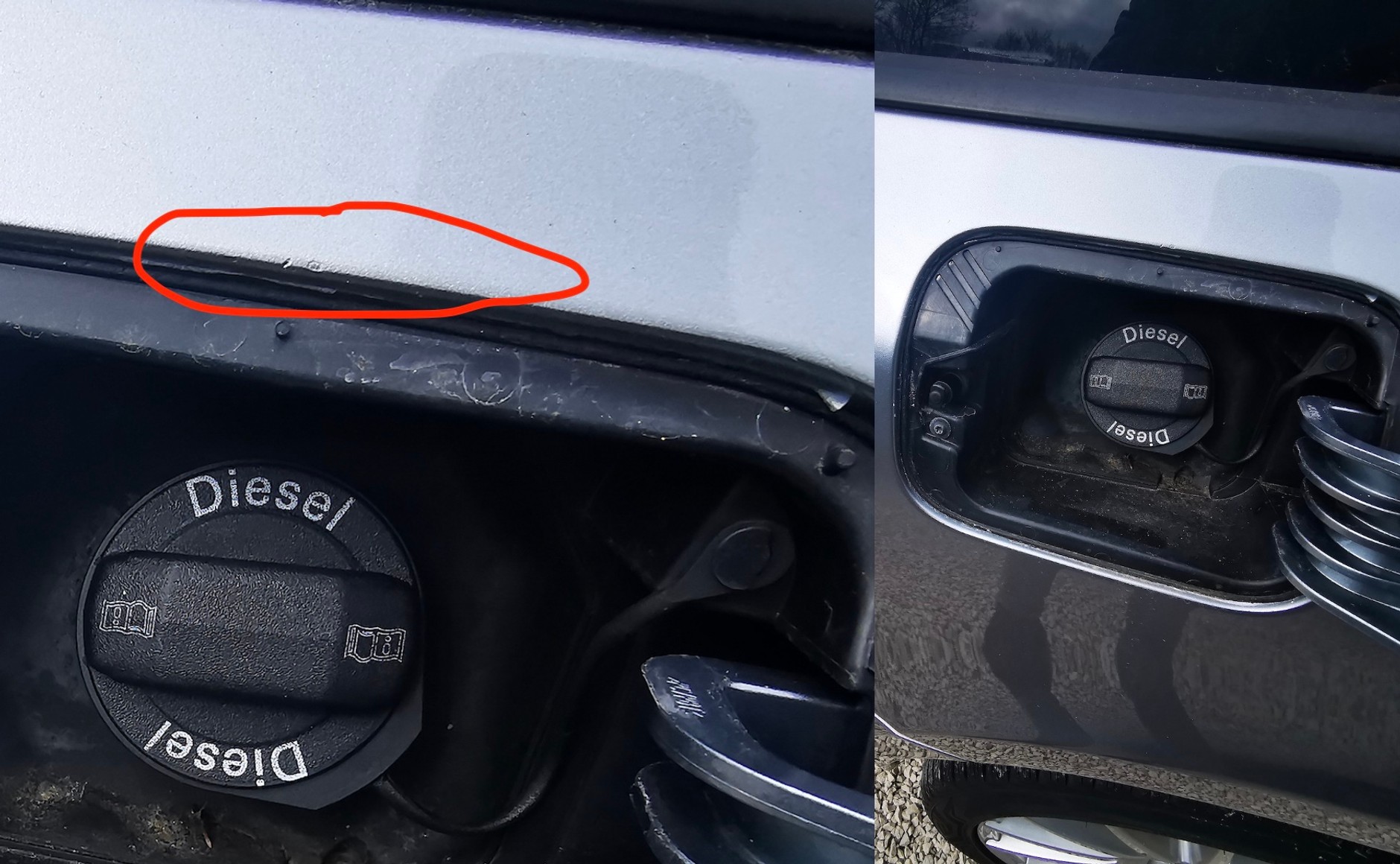 Takie niedoróbki ujawniają miejsce niedbałej naprawy blacharskiej