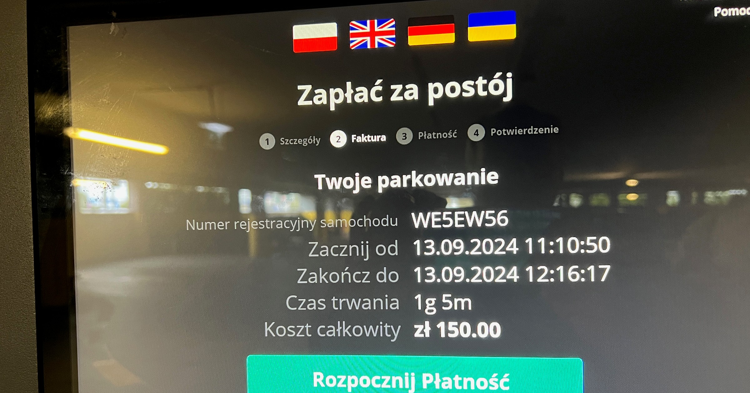 Opłata za postój na stołecznym parkingu P+R