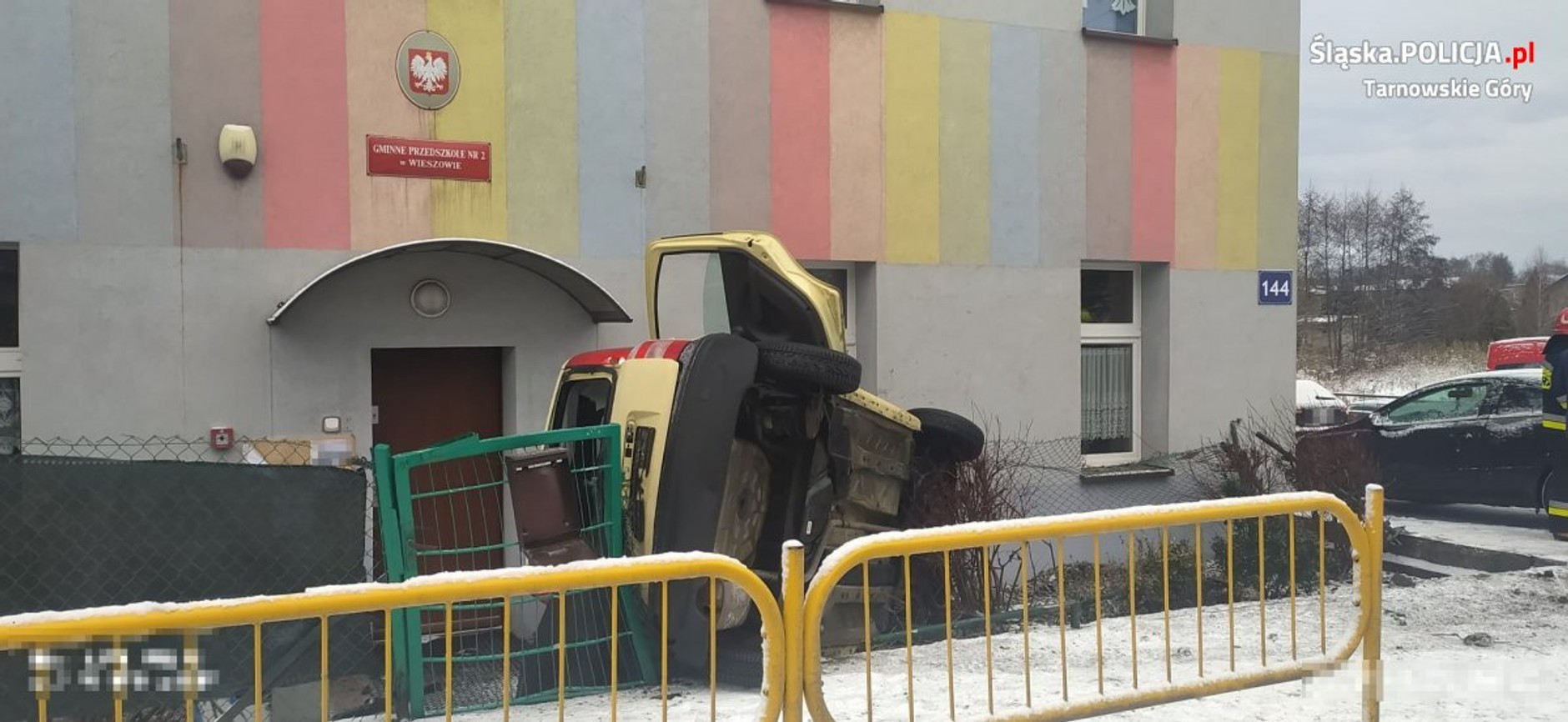 Wypadek przedszkole Fiat Panda
