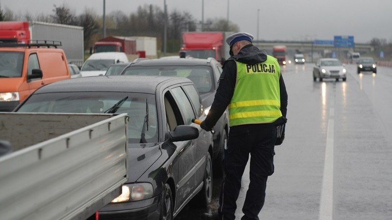 Kontrola policji na A4