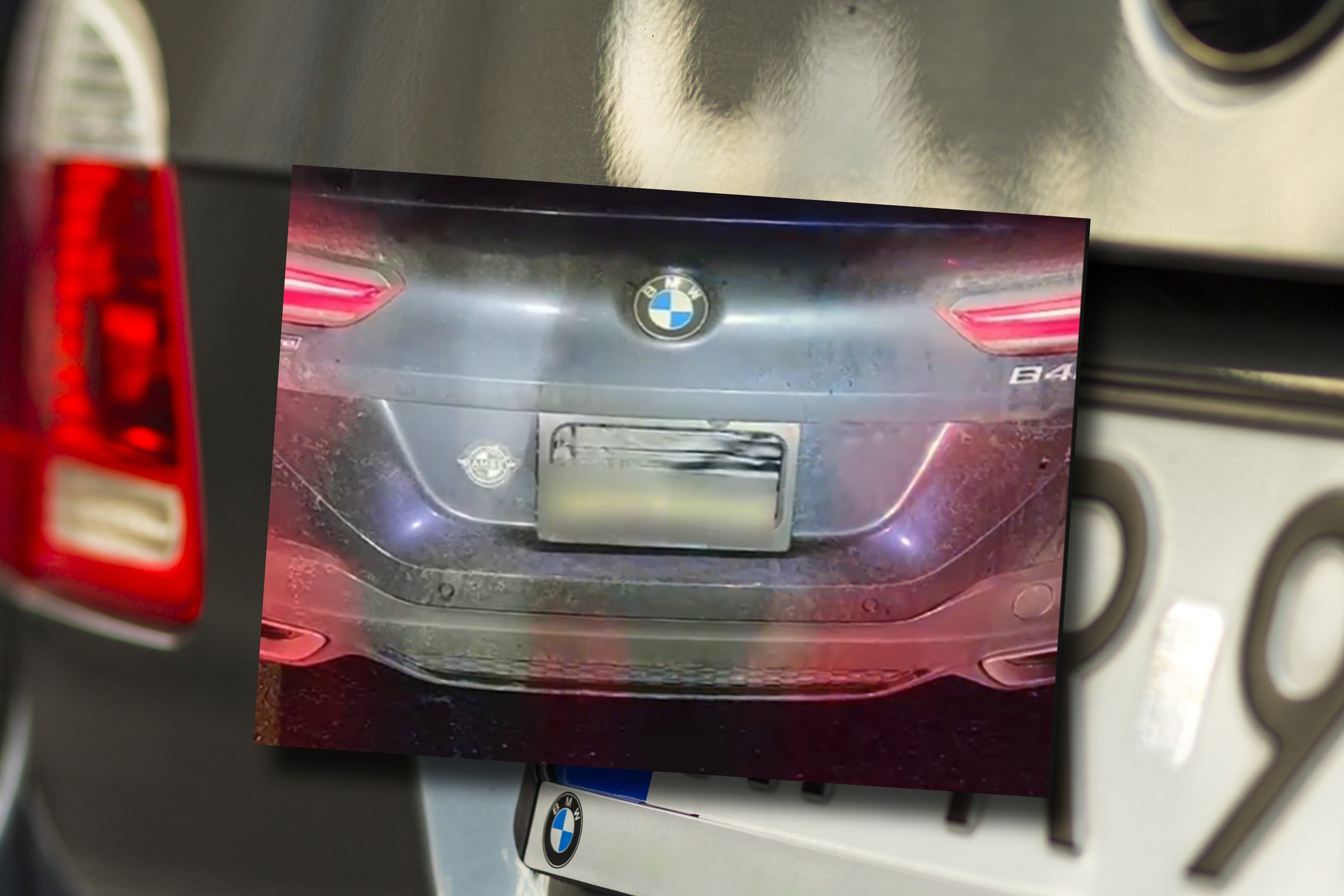 BMW z systemem ukrywania tablic rejestracyjnych. Ten kierowca z USA dostał 292 mandaty