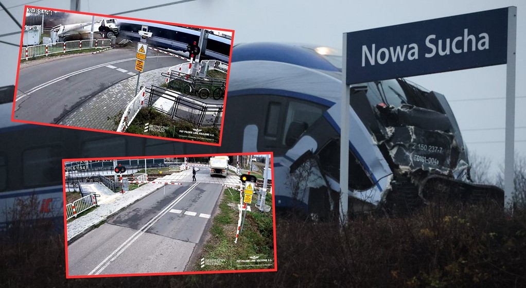 Wypadek na przejeździe w Nowej Suchej. Do sieci trafiło nagranie