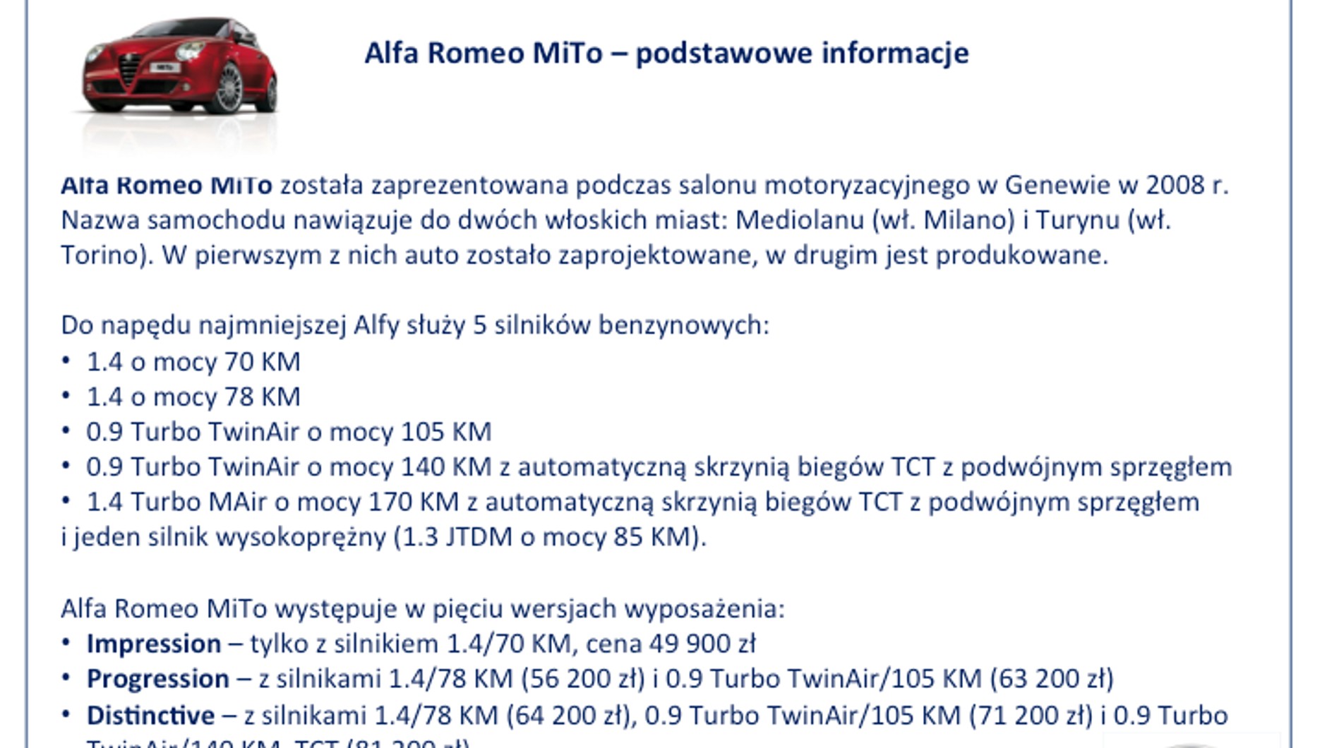 Alfa Romeo MiTo