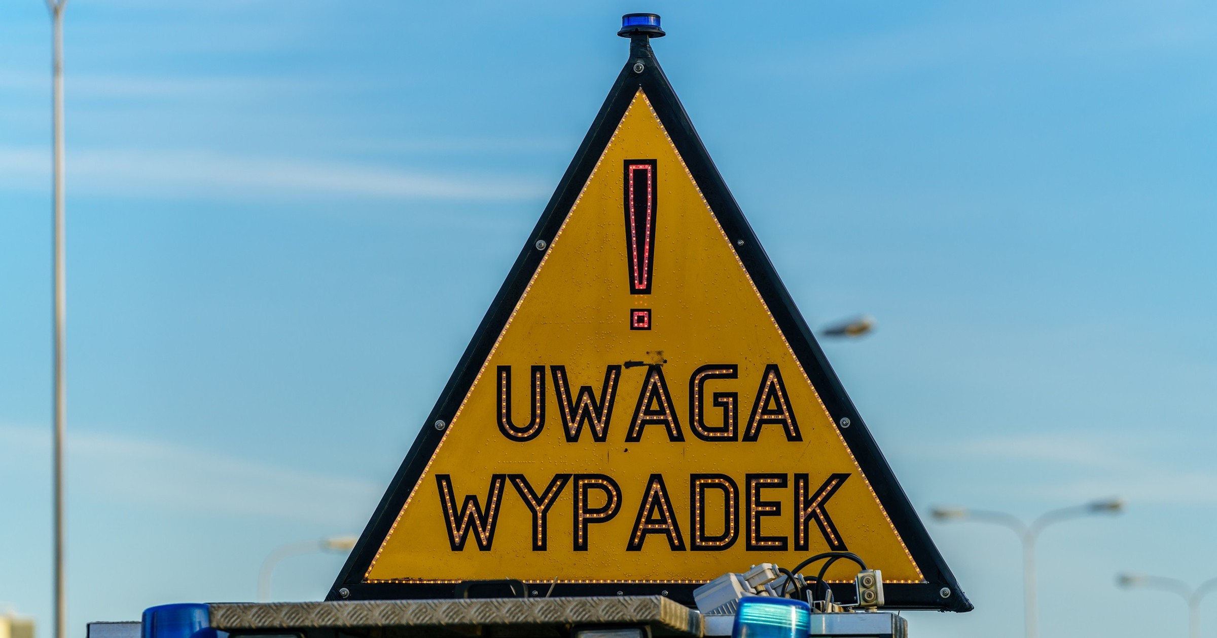 Znak drogowy "Uwaga wypadek!"