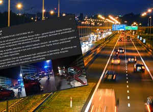 Generał Roman Polko miał kolizję. Jego auto dachowało na A1