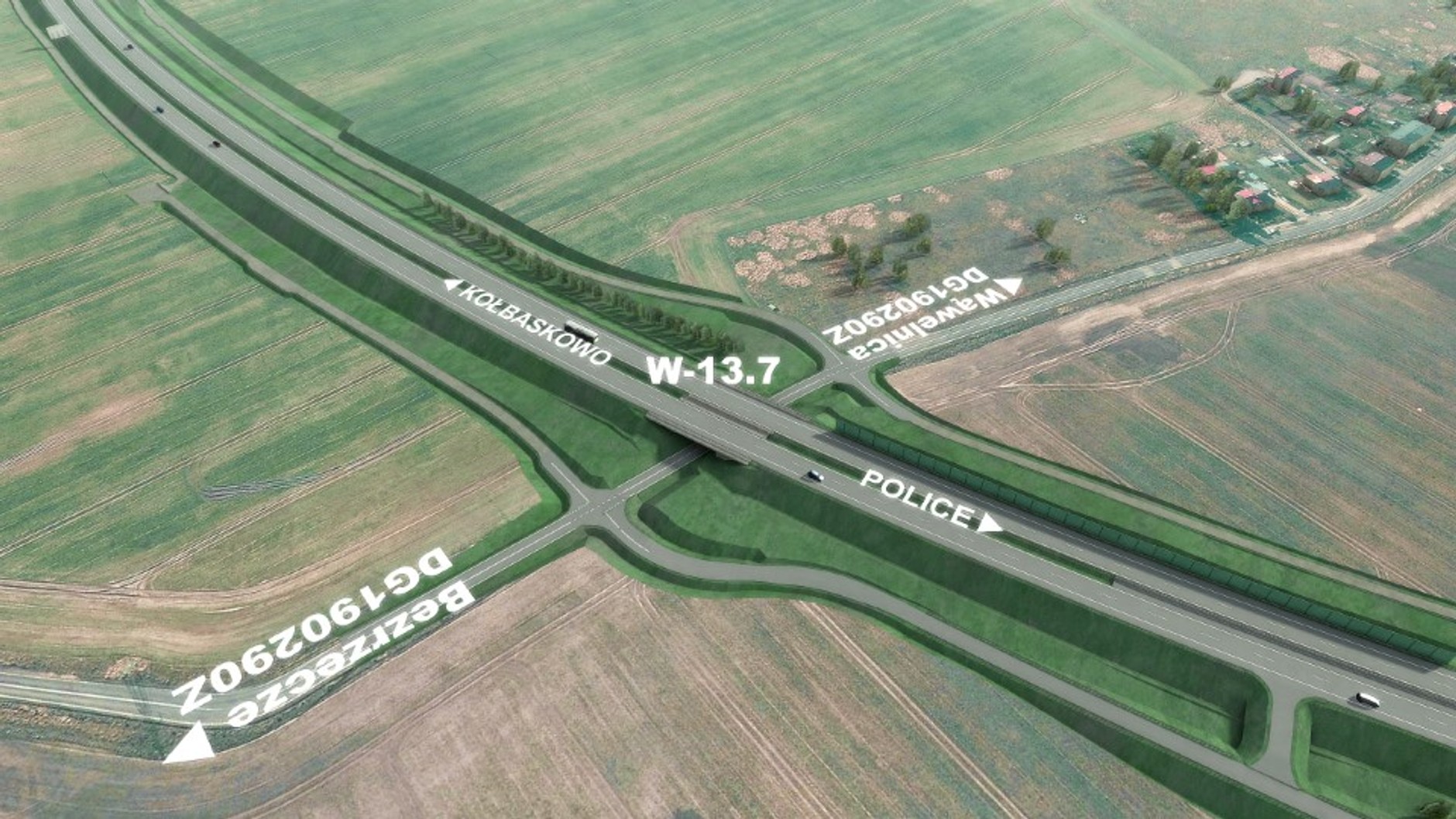 Droga S6 Kołbaskowo - Dołuje - wizualizacja