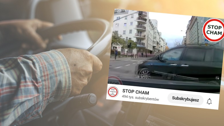 Ucieczka po kolizji (fot. screen z YouTube/STOP CHAM)