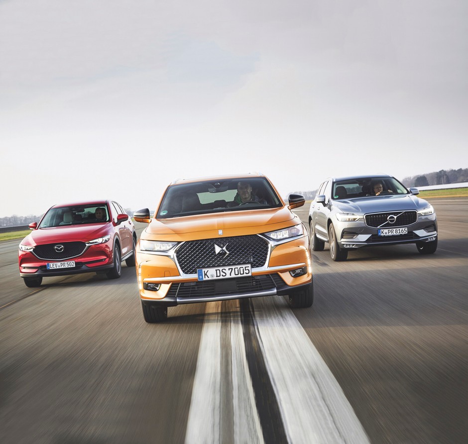 DS 7 vs. Mazda CX-5 i Volvo XC60