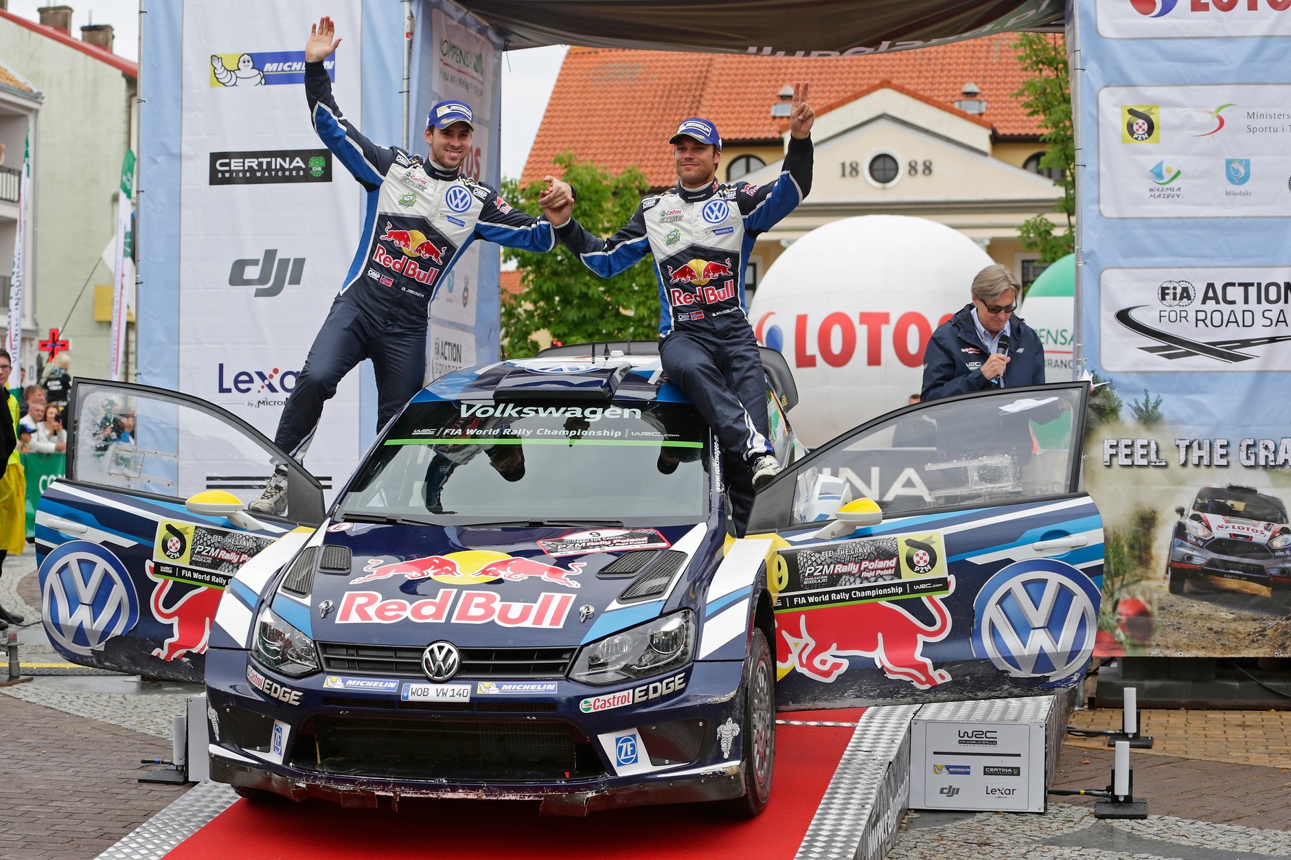 73. Rajd Polski - zwycięzcy Andreas Mikkelsen i Anders Jaeger