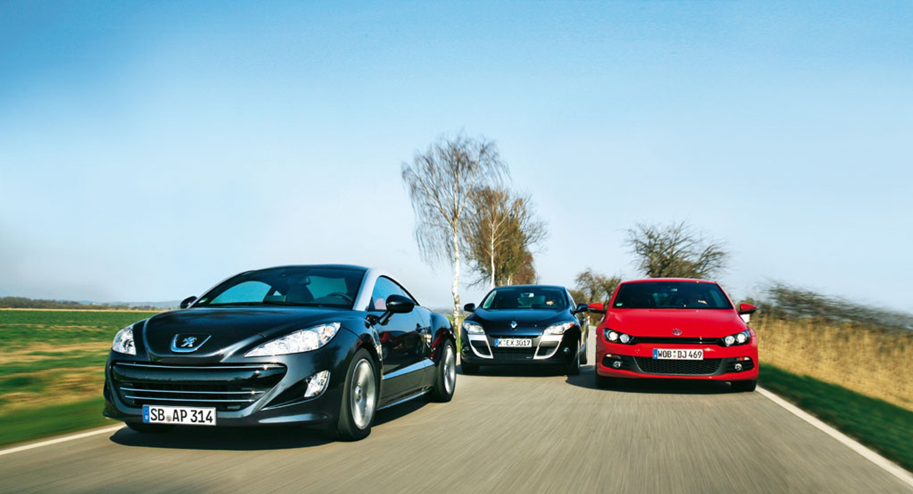 Pobudzające turboespresso - Peugeot RCZ kontra Renault Megane Coupe i VW Scirocco