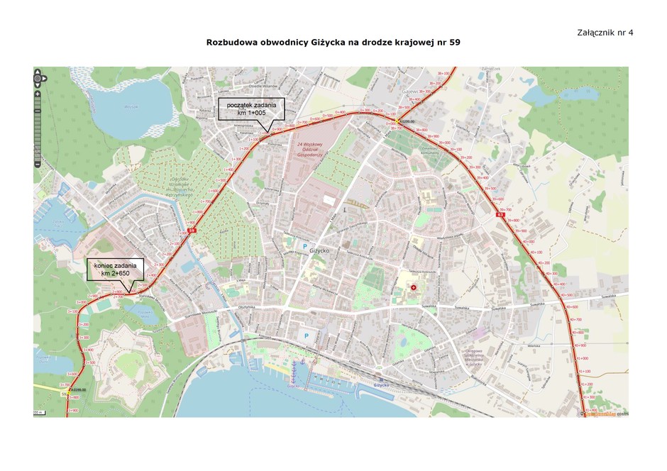 Obwodnica Giżycka — plan orientacyjny