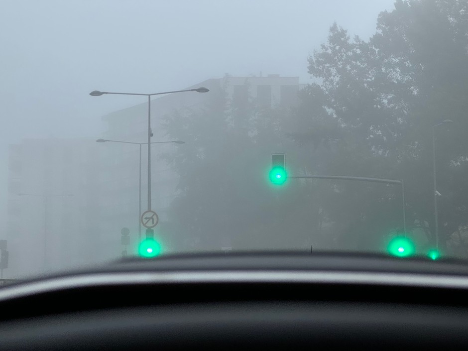 Mgła na drodze