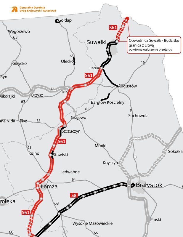 S61 Obwodnica Suwałk - Budzisko
