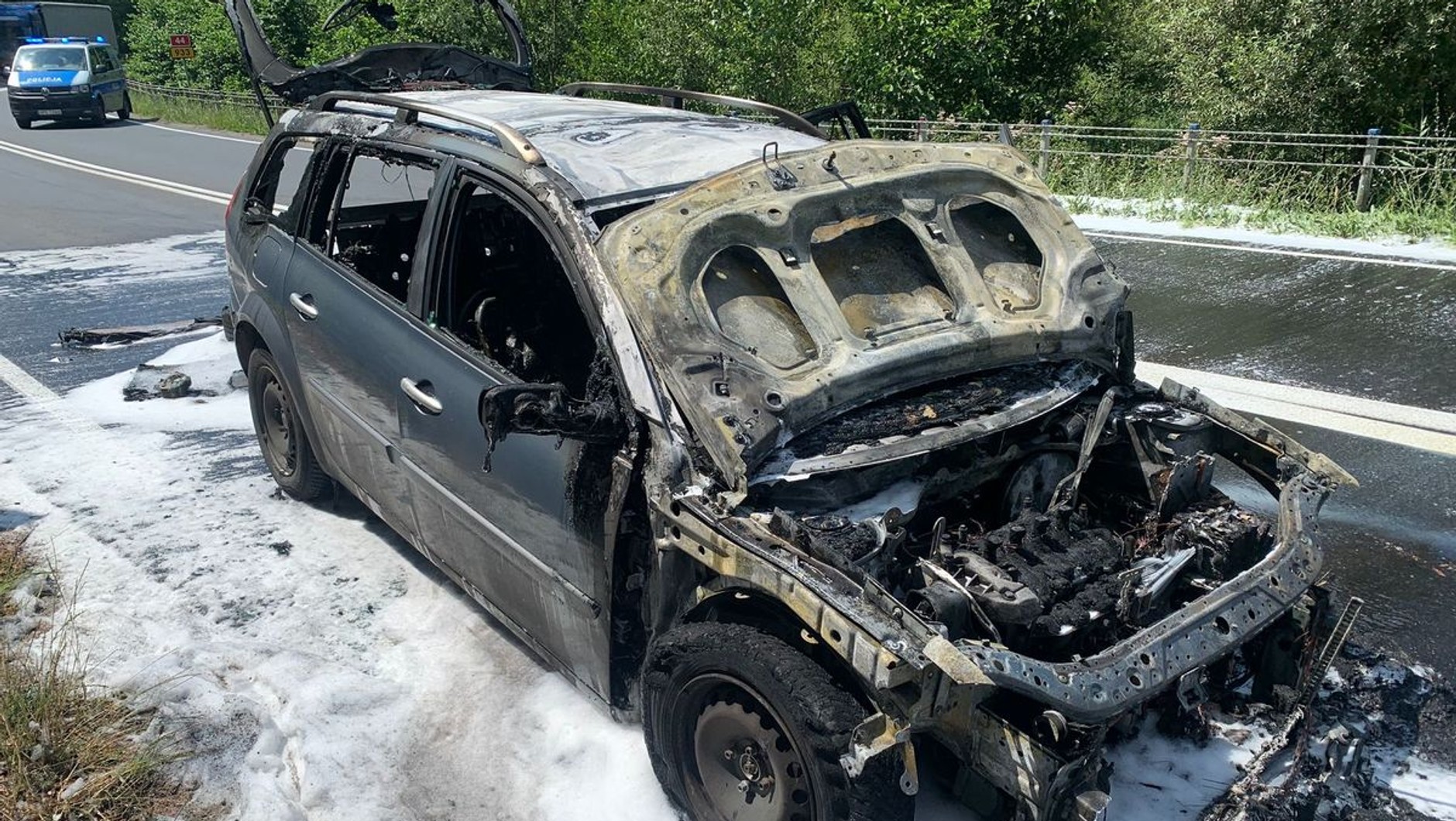 Renault spłonęło w Oświęcimiu
