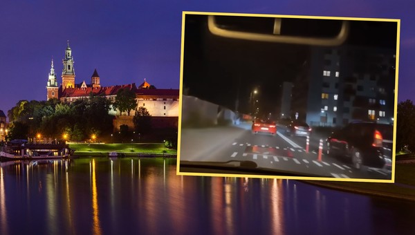 Transmitowali swój szaleńczy rajd po Krakowie. Omal nie doszło do tragedii [WIDEO]