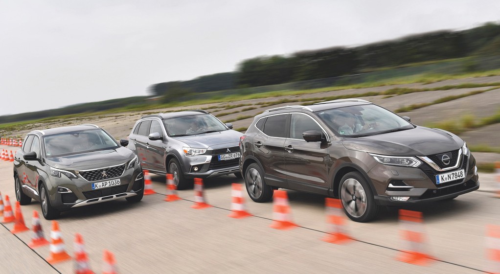 Nieduże silniki, wysokie ceny - Mitsubishi ASX, Nissan Qashqai, Peugeot 3008