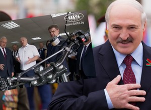 Pokazali Łukaszence "białoruski" motocykl. Prawda szybko wyszła na jaw [WIDEO]