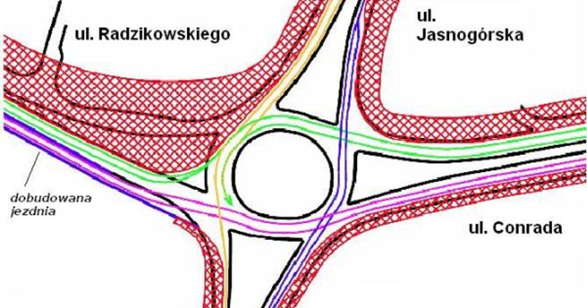 Rondo Ofiar Katynia - plan przebudowy