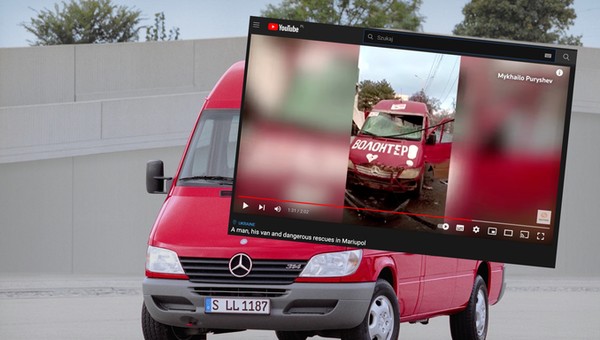 Wysłużonym Mercedesem ewakuował z Mariupola ponad 200 osób