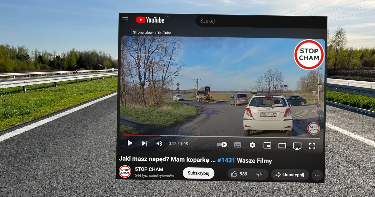 Do napędu auta z przyczepą wykorzystał łyżkę koparki