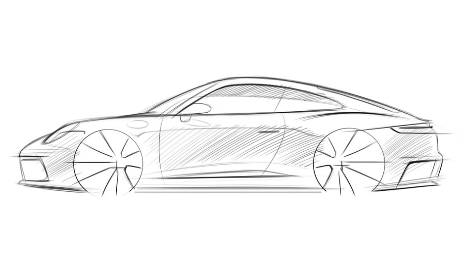 Rysowanie Porsche 911 – krok 6.