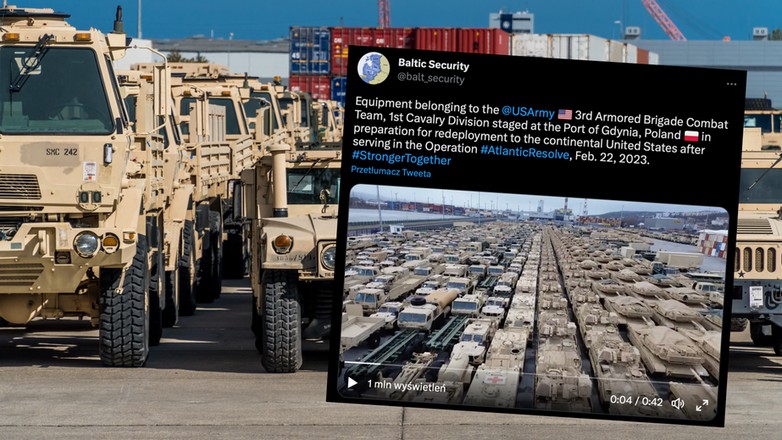 W porcie w Gdyni na transport czekały setki amerykańskich pojazdów wojskowych