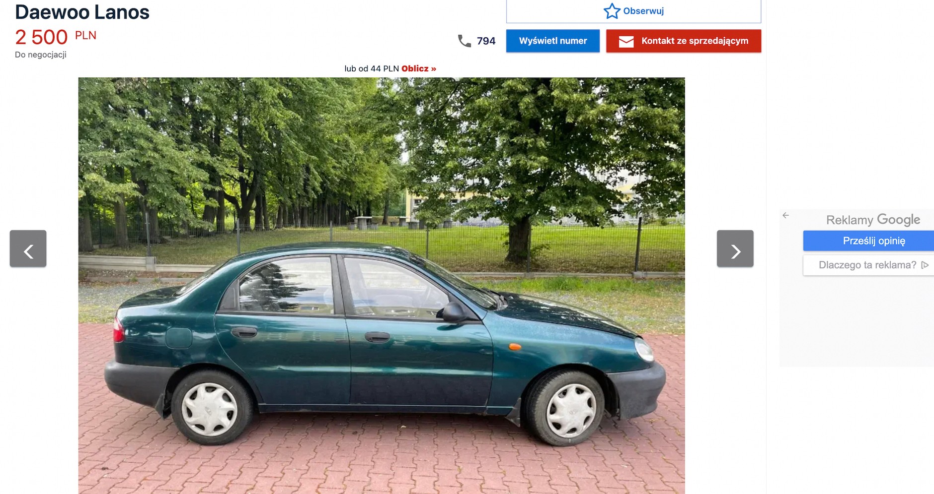 Daewoo Lanos – oferta z Otomoto
