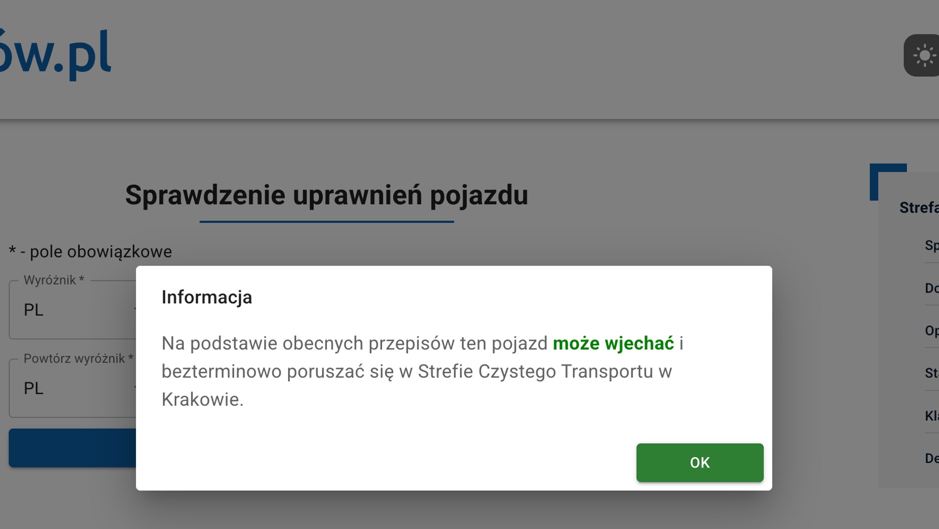 Wymogi SCT w Krakowie