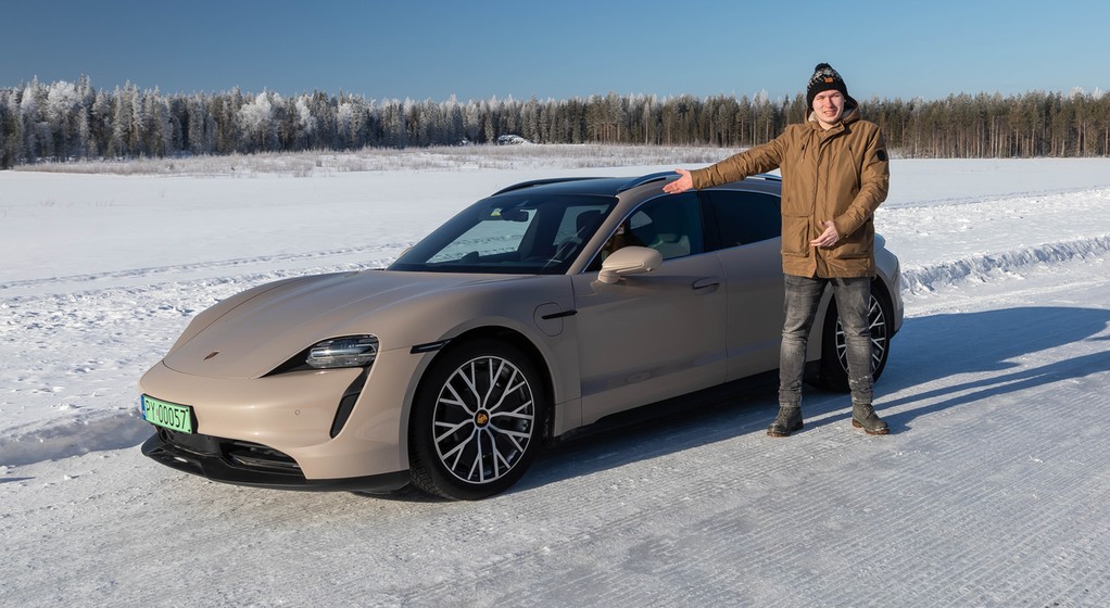 Porsche Taycan na wyprawie zimowej w Finlandii