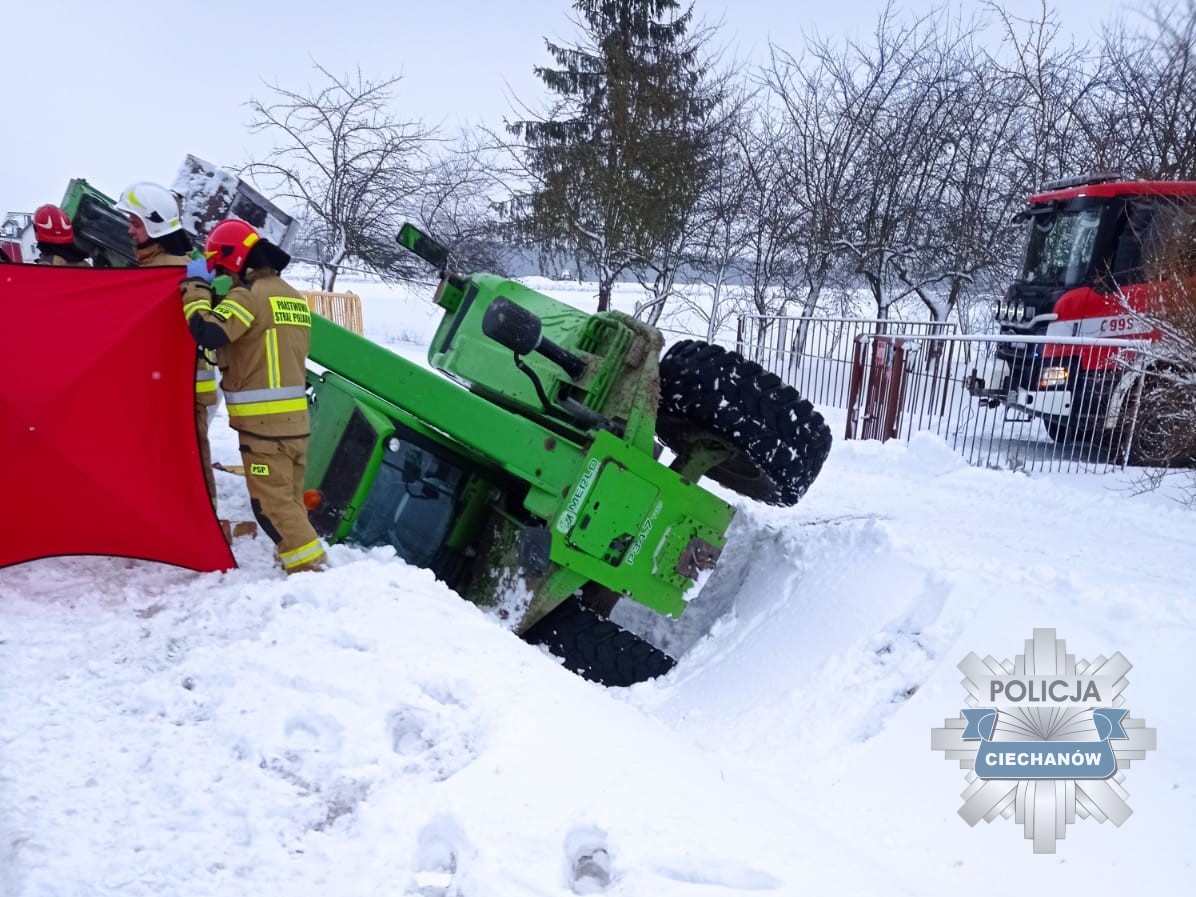 Zmarł w trakcie odśnieżania. Przygniotła go maszyna